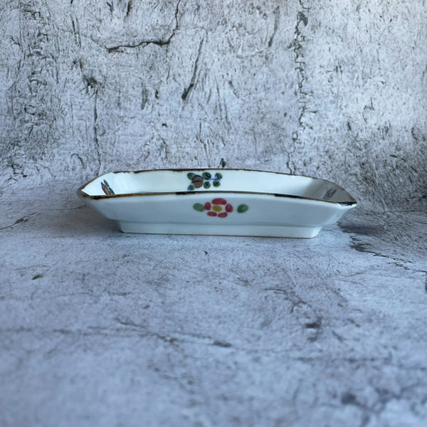 隅切長角皿（花）｜TATA Pottery