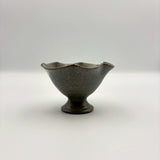 Grey-glazed fluted pedestal bowl [Old 71]