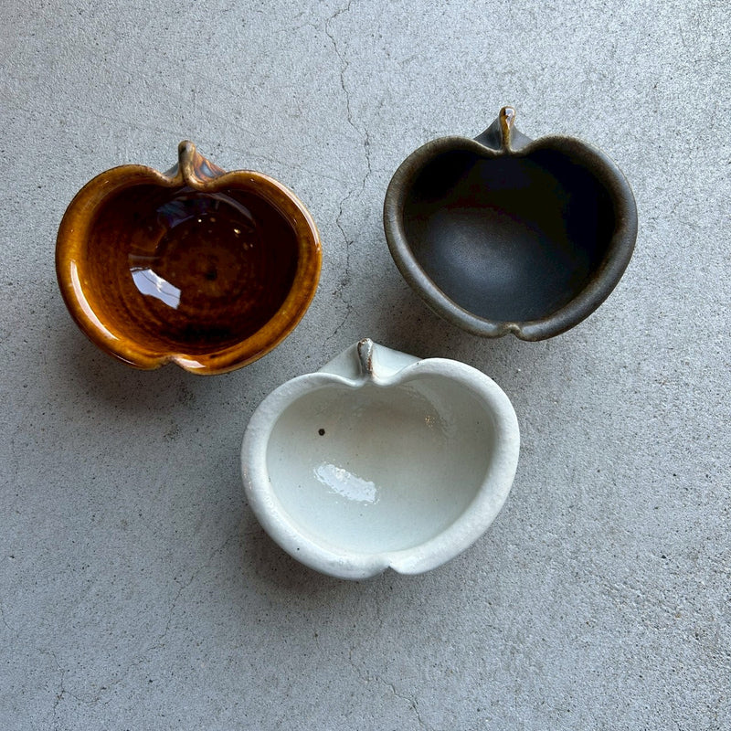 りんご鉢　豆　サビ釉｜古谷製陶所（信楽焼 陶器）