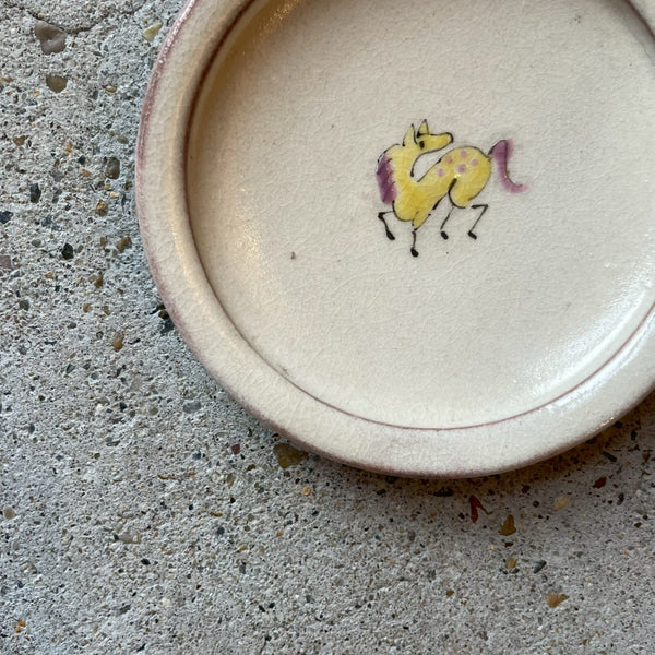 色絵うま豆皿【石井8b】