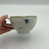 Flower soup mug painted [M1d]