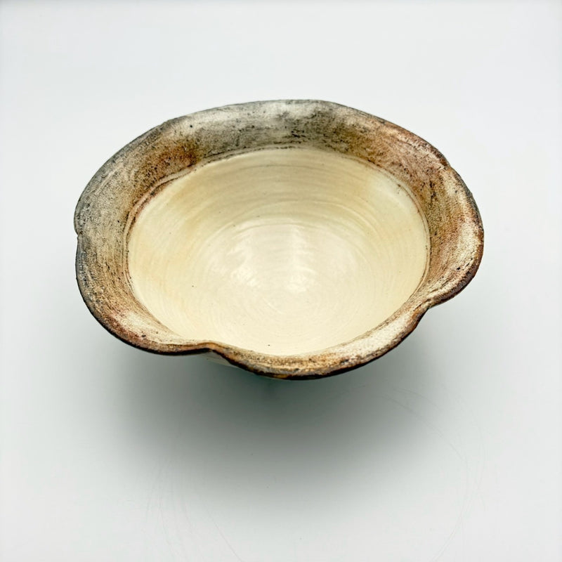 6寸輪花鉢 渕荒粉引｜古谷製陶所（信楽焼 陶器） – nokaze｜陶器、和