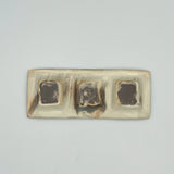 鉄散　押型長皿　(三つ押)【古谷No.20】