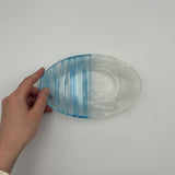 line glass oval plate [etrak glass4-1]