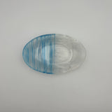 line glass oval plate [etrak glass4-1]