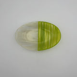 line glass oval plate [etrak glass4-2]