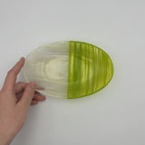 line glass oval plate [etrak glass4-2]