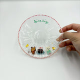 Glass Teacup &amp; Saucer (Floral Tyrolean) [MN3-2]