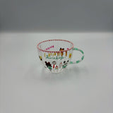 Glass Teacup &amp; Saucer (Kumatrio Sweets) [MN4-2]