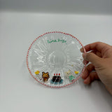 Glass Teacup &amp; Saucer (Kumatrio Sweets) [MN4-2]