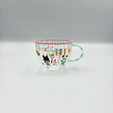 Glass Teacup &amp; Saucer (Kumatrio Sweets) [MN4-2]