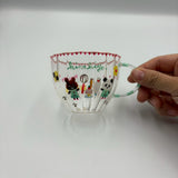 Glass Teacup &amp; Saucer (Kumatrio Sweets) [MN4-2]
