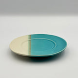 豆リム皿white x blue 【kaji21-1】