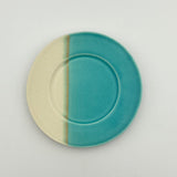 豆リム皿white x blue 【kaji21-1】