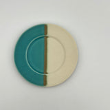 豆リム皿white x blue 【kaji21-2】