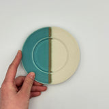 豆リム皿white x blue 【kaji21-2】