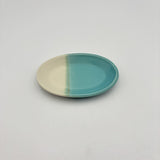 豆オーバル皿white x blue【kaji22-1】