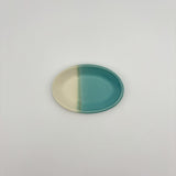 豆オーバル皿white x blue【kaji22-1】