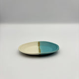 豆オーバル皿white x blue【kaji22-2】