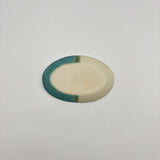 豆オーバル皿white x blue【kaji22-2】