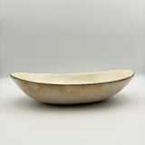 Large oval deep bowl with rough iron lines | Furuya Pottery (Shigaraki ware pottery) [Furu 68]
