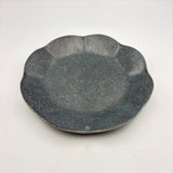 花形盘 中号 灰色釉面【古16】
