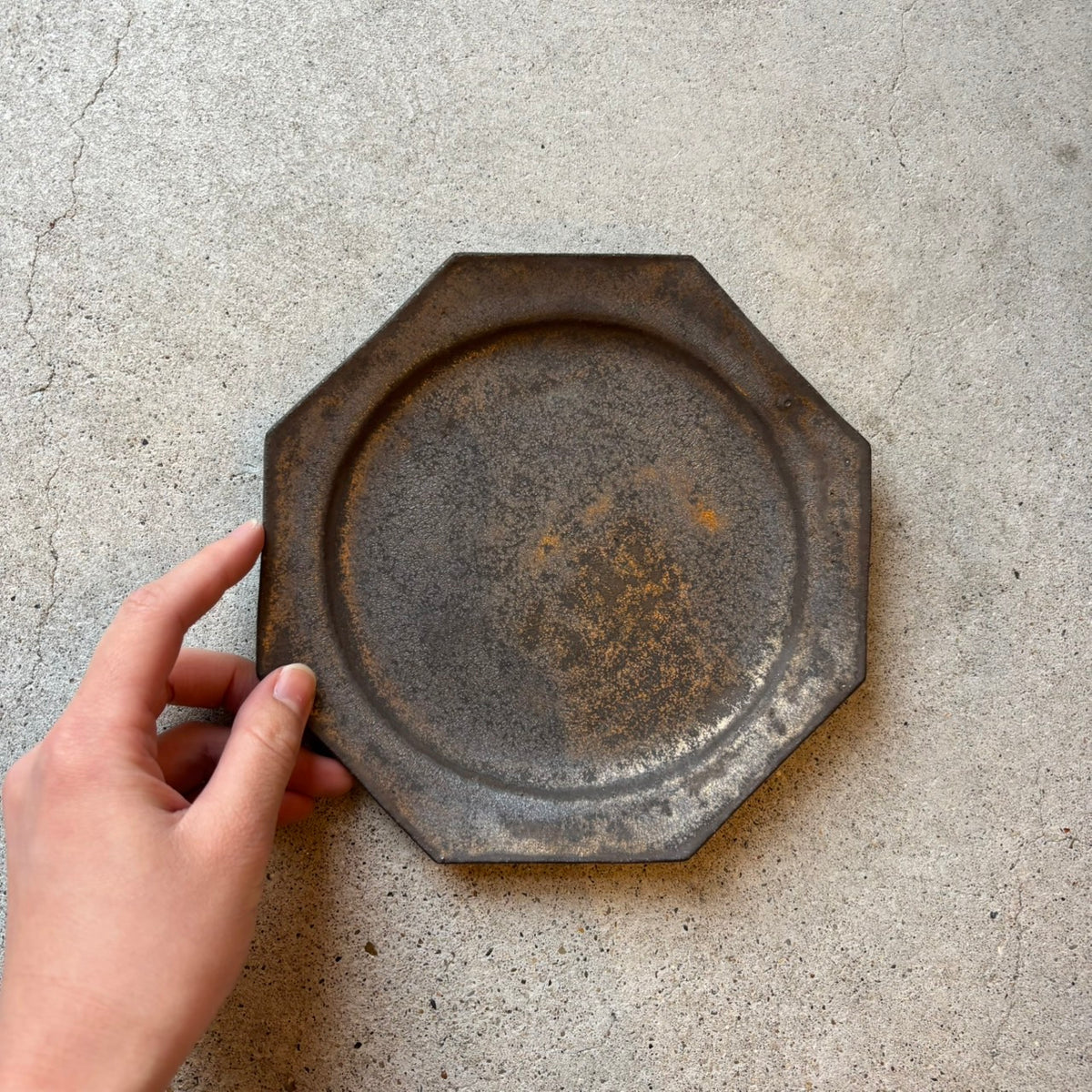 Octagonal Rim Plate M | Artist: Shizuka Fujiwara (Shigaraki
