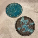 フラット丸プレート　7寸（青、青黒）【FJ25】