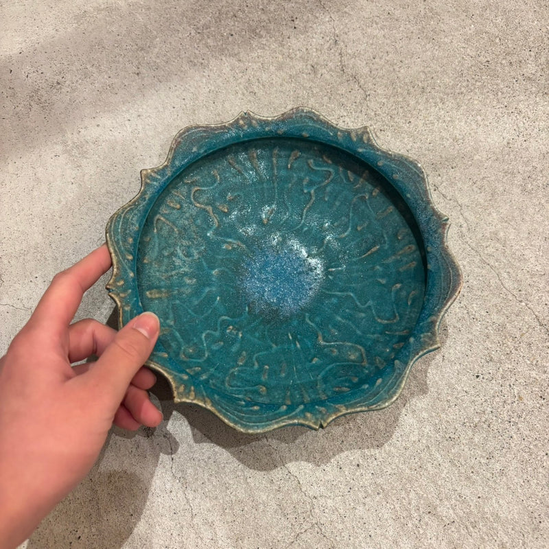 稜花鉢 L（青、青黒、白）【FJ29】