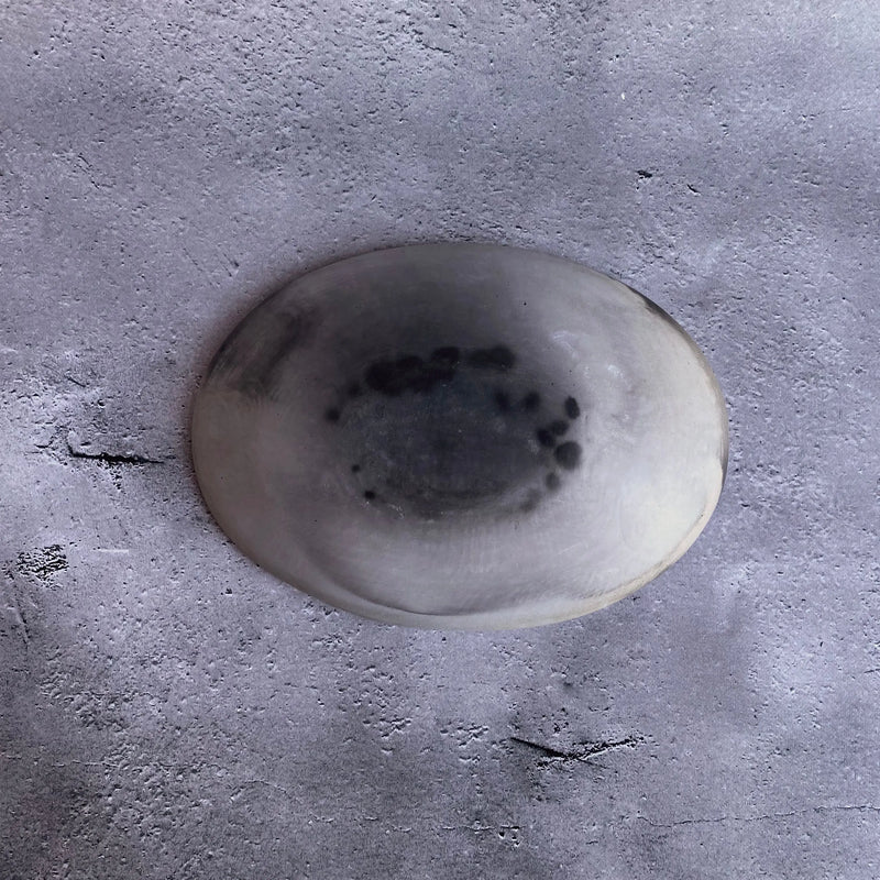 炭化焼き締め 楕円鉢 中 - Image #3