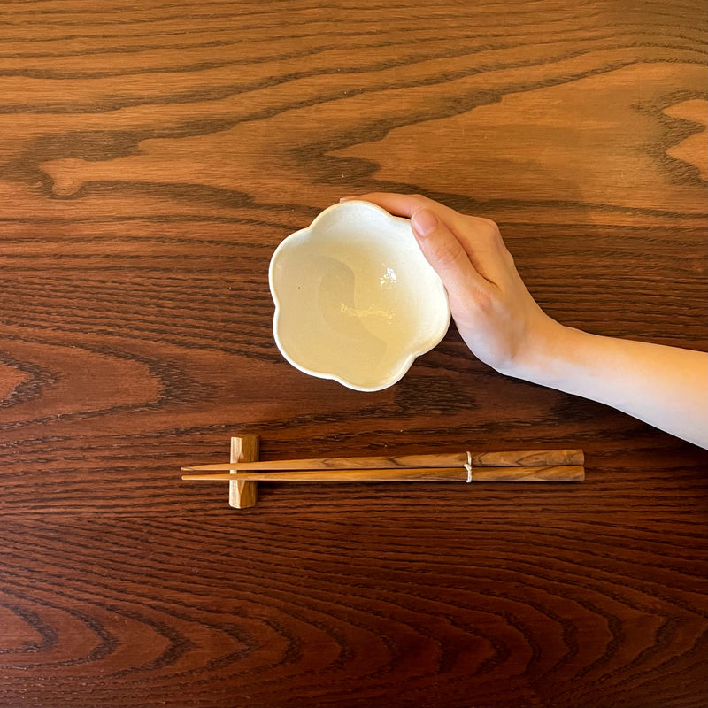 Furuya Pottery, Ring Flower High-footed Small Bowl, Mini, Kohiki