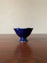 Furuya Pottery, Ring Flower High-footed Small Bowl, Mini, Blue Glaze