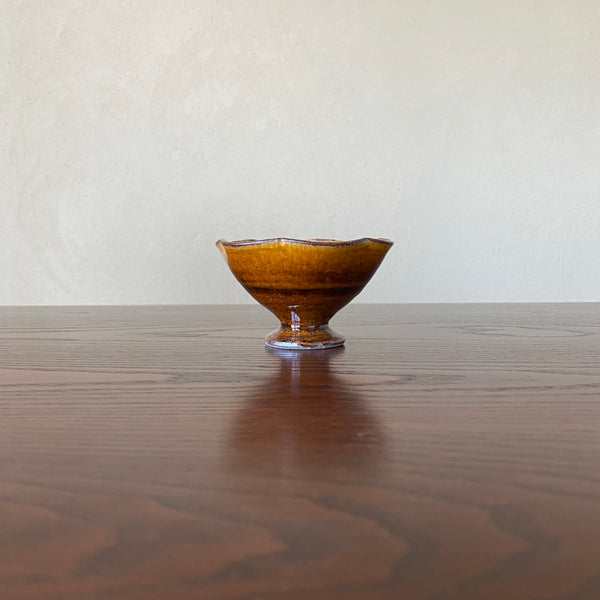 Furuya Pottery, Ring Flower High-footed Small Bowl, Mini, Candy Glaze