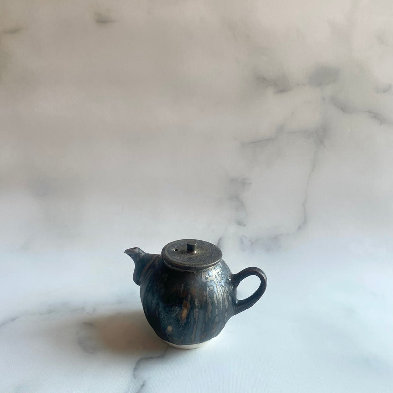 カヌレ茶器 茶壺 ブロンズ