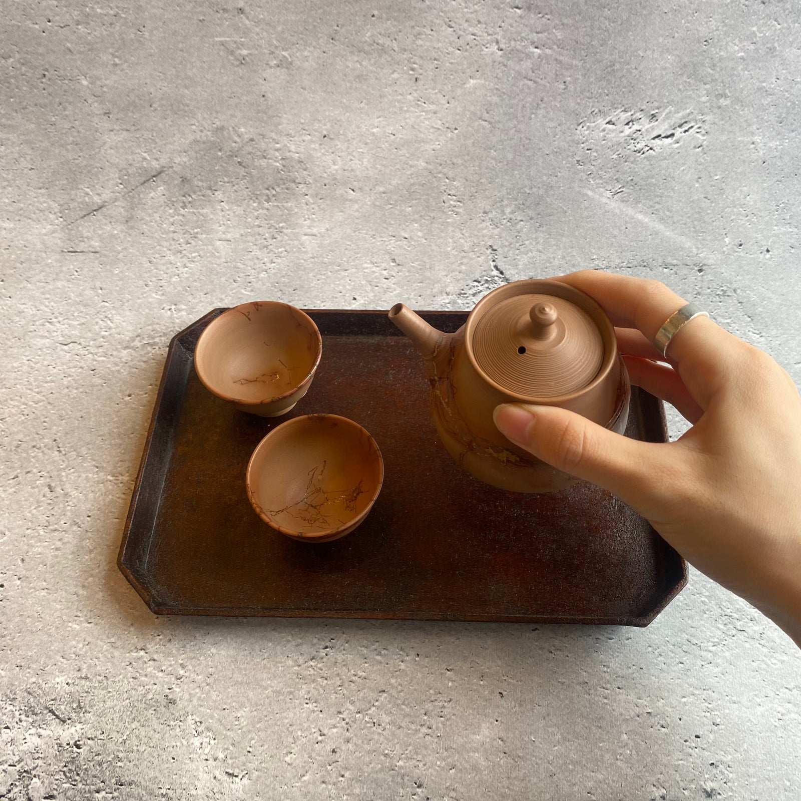 藻掛宝瓶（150ml）｜作家 山田勇太郎（常滑 茶器） – nokaze｜陶器、和