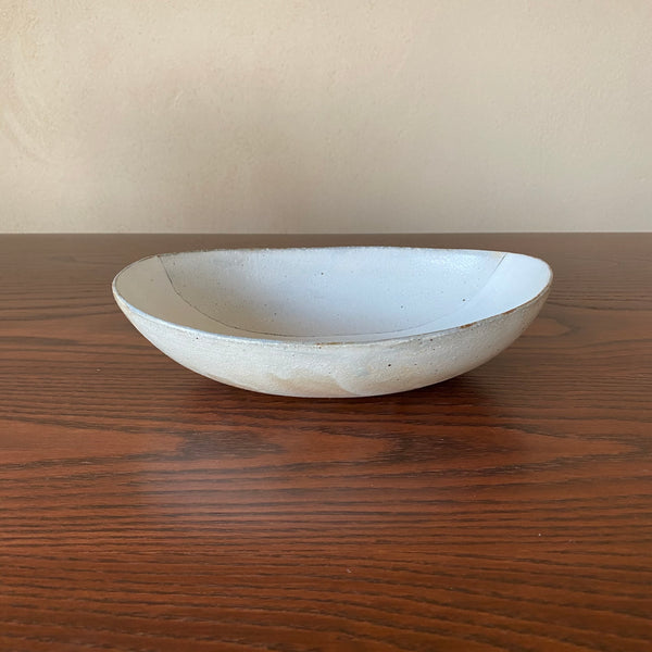 Furuya Pottery, Oval Deep Bowl, Medium, Rough Iron Wire