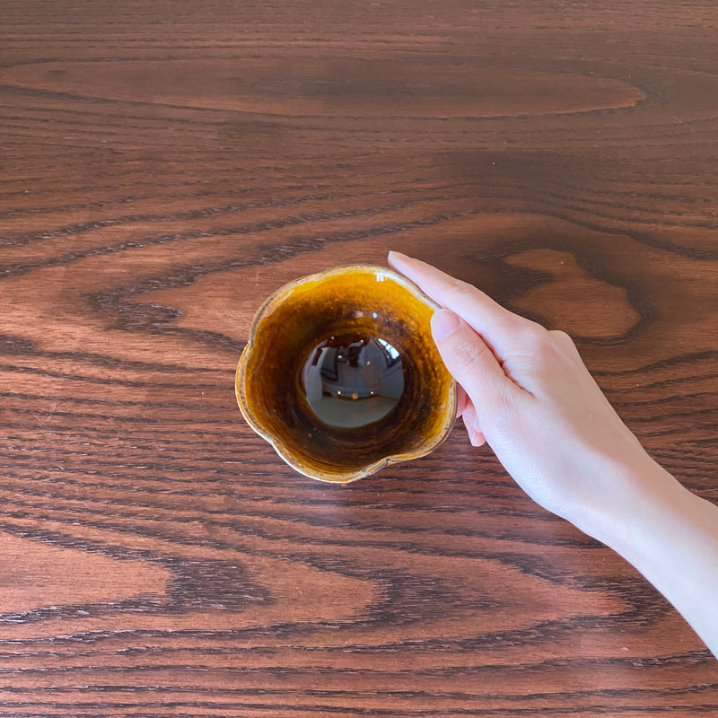 Furuya Pottery, Ring Flower High-footed Small Bowl, Mini, Candy Glaze