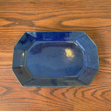 Furuya Pottery Large Octagonal Plate Lapis Lazuli Glaze 