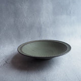 しのぎ ナローリム皿 中 緑 - nokaze｜陶器、和食器、うつわの通販