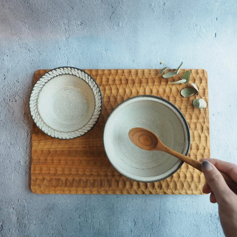 しのぎ マルチボウル 白 - nokaze｜陶器、和食器、うつわの通販
